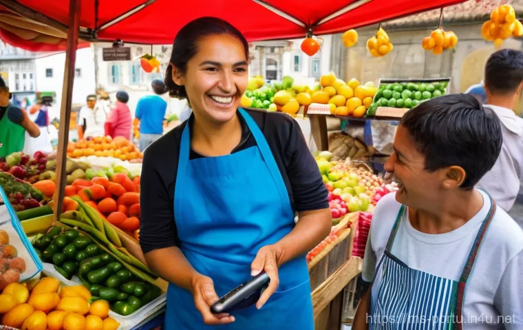 포르투갈에서 영어 소통 가능성 - **Heartfelt Exchange in a Rural Alentejo Village**
    A warm, sun-drenched scene in a charming, sma...