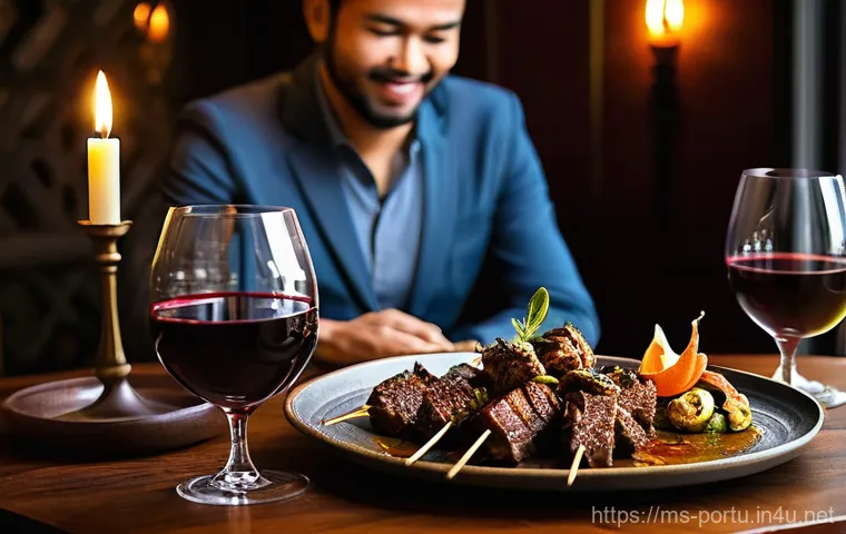 포르투갈 와인과 페어링 추천 - **Prompt for Portuguese White Wine & Malaysian Seafood:**
    "A vibrant and sun-drenched outdoor Ma...